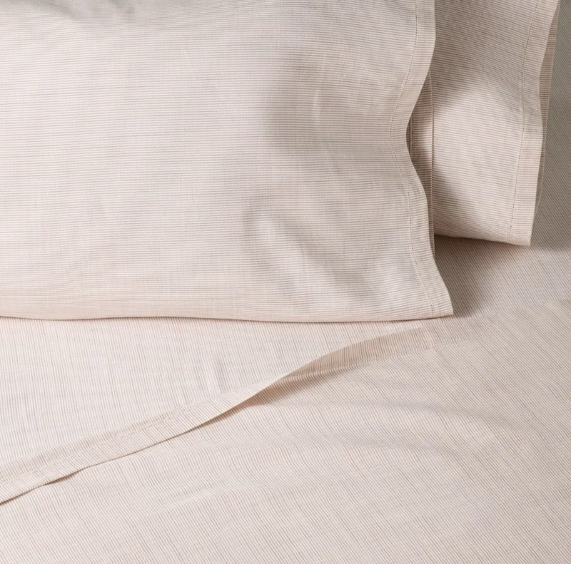 4pc KING MicroStripe Sheet Set Rust - Hearth & Hand with Magnolia NEW! gallery
