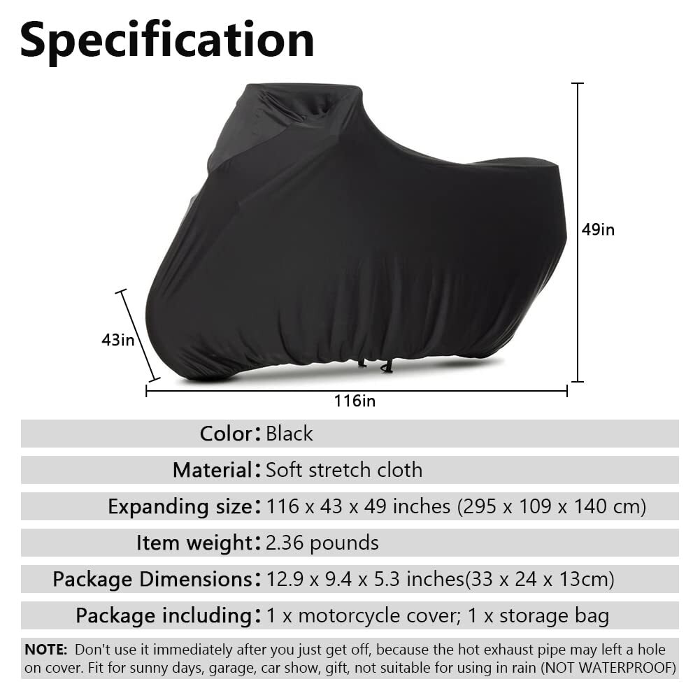 Indoor Motorcycle Cover Soft Stretch Dustproof Cover Compatible With All Motor 1 gallery