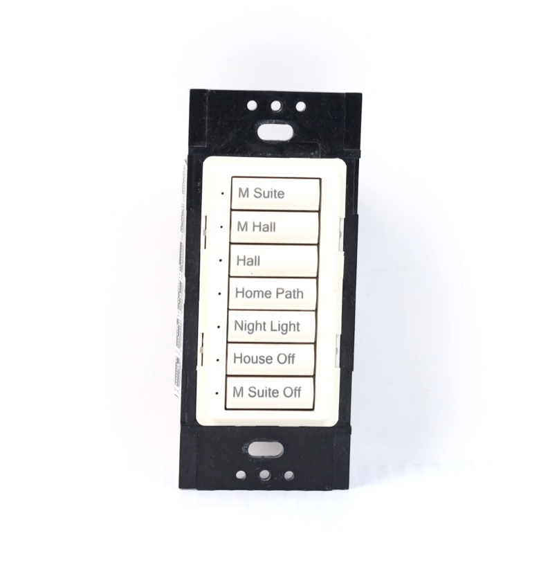 Lutron ST-NB-NONE 7 Button HomeWorks SeeTouch Custom Keypad Almond u216 gallery