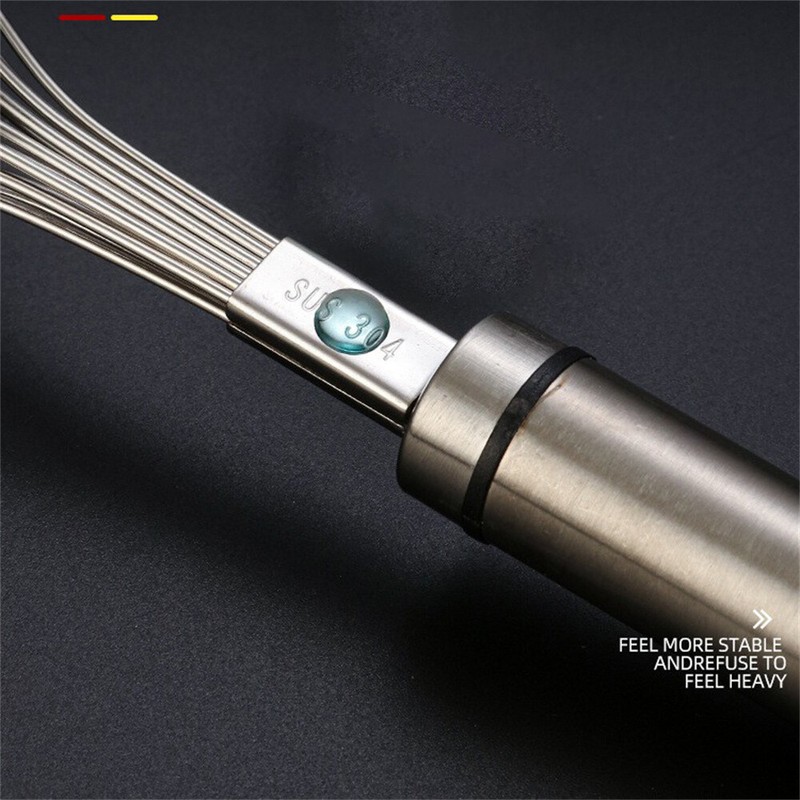 Manual Semi-Automatic Egg Whisk Hand Push Egg Beater Stainless Steel Mixer Whisk gallery