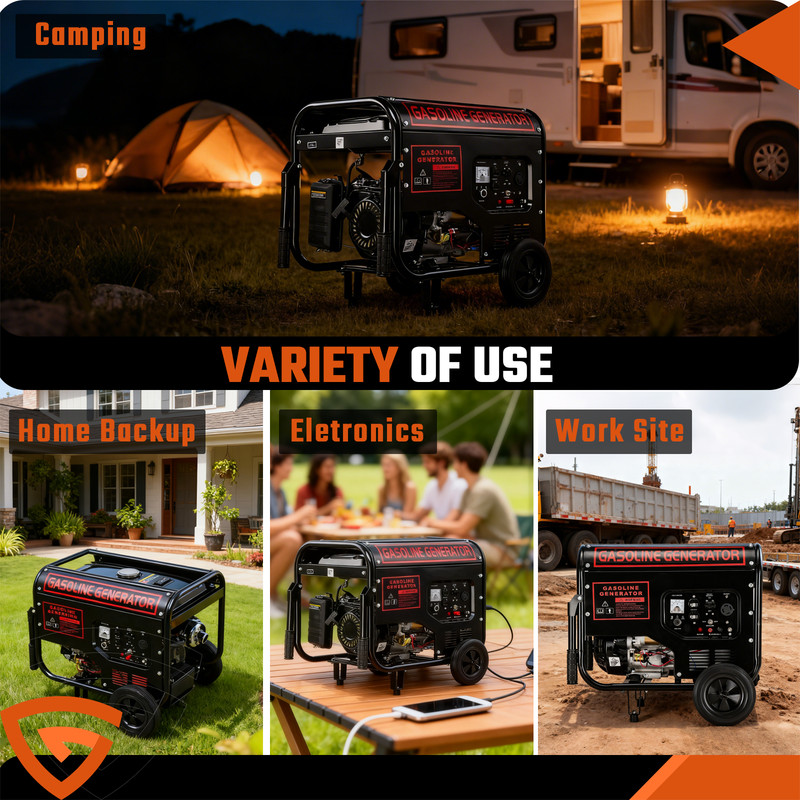 Portable Inverter Generator Gas Powered Quiet for Home Backup Construction 5KW gallery