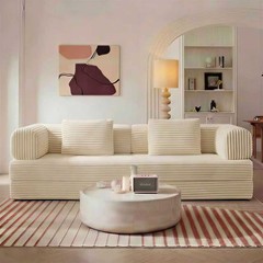 New Compression Sofa,Convertible Floor Sofa Bed-with Pillow Back Support Armrest