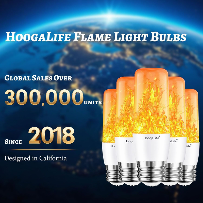 Flame Light Bulbs, Warm Flickering Light Bulbs Effect of Real Fire, E26 Led Flam gallery