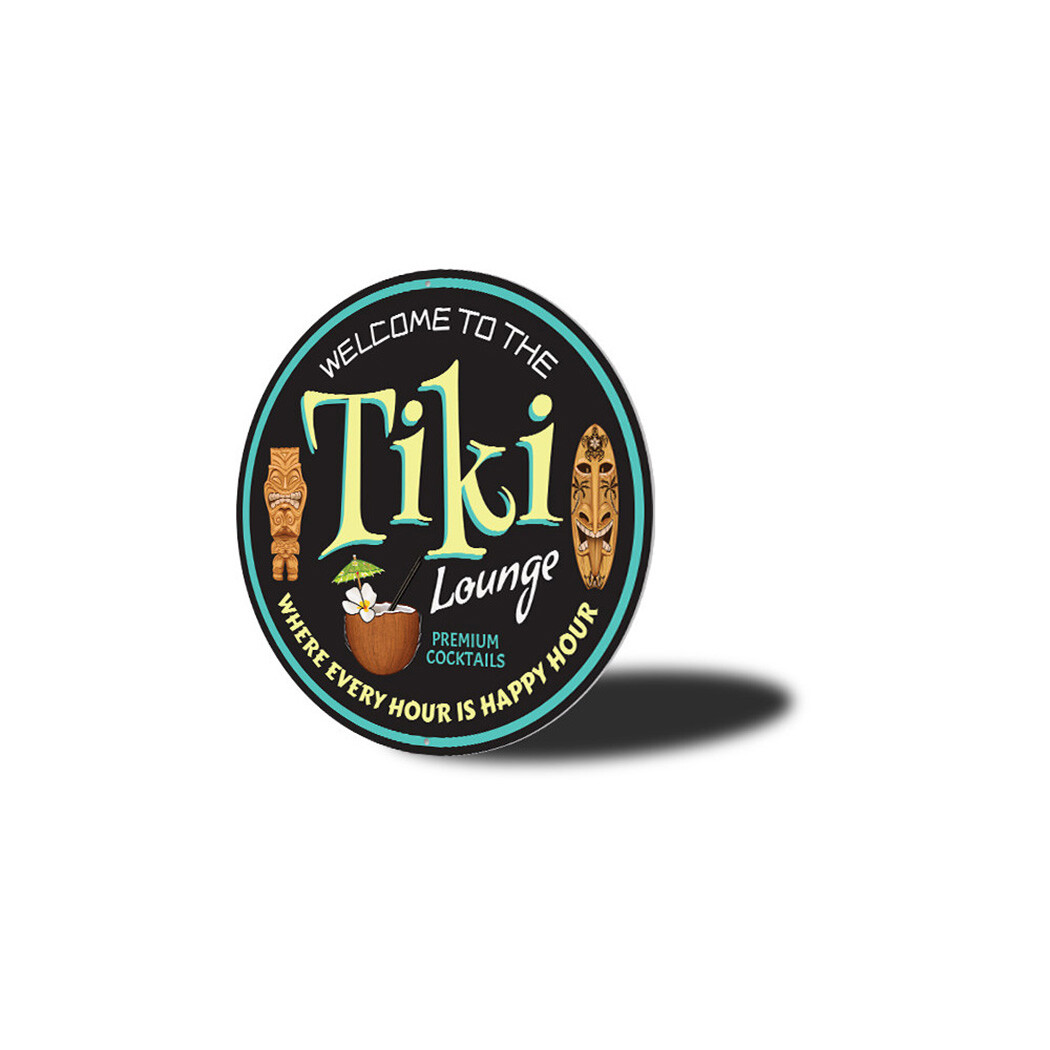 Retro Tiki Lounge Metal Sign gallery