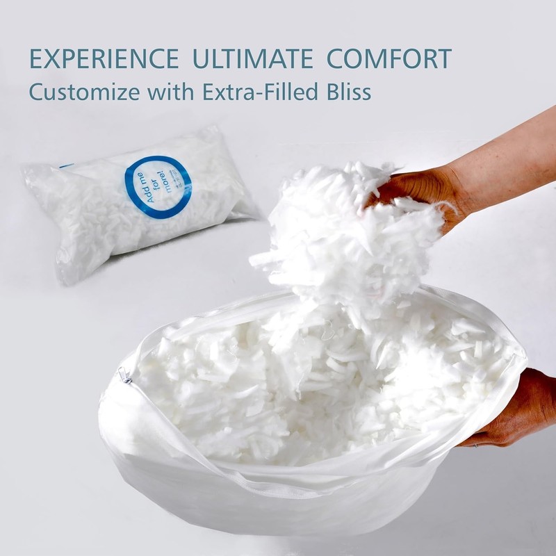 Shredded Memory Foam Pillow Hypersoft & Microgel Fiber Queen Made In Turkiye gallery