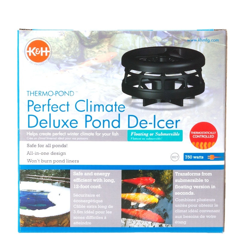 K&H Perfect Climate Deluxe Pond De-Icer -750 watt-water garden-heater-koi fish gallery
