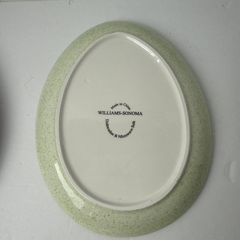 4 Williams Sonoma Speckled Pastel Easter Egg Salad Dessert Plates In Box ~ NIB~ gallery