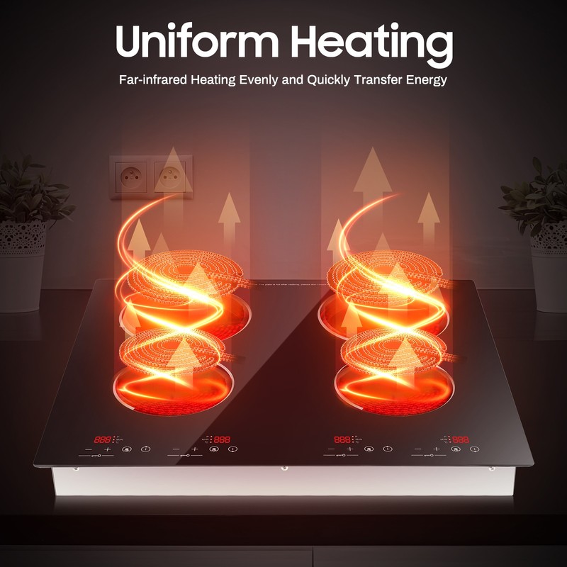 110V Induction Cooktop 4 Burners Electric Hob Cook Top Stove Ceramic Cooktop gallery