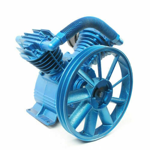 Air Compressor Pump Motor Head Double Stage V-Style 21CFM 5HP 175 PSI 2-Cylinder