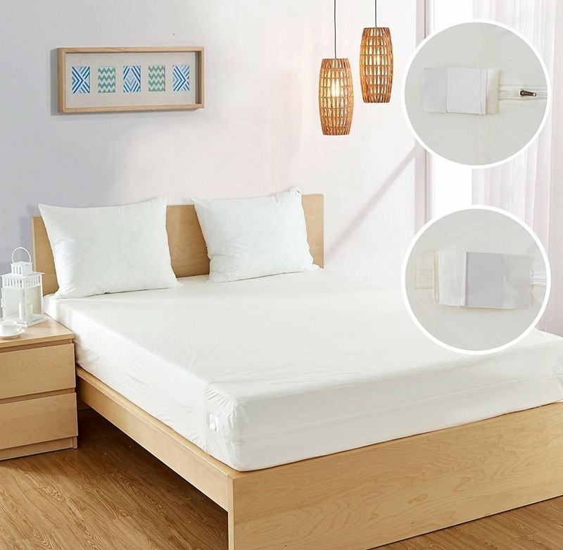 BED BUG PROOF ~ Waterproof Zippered Vinyl Mattress Cover ENCASEMENT King Queen gallery