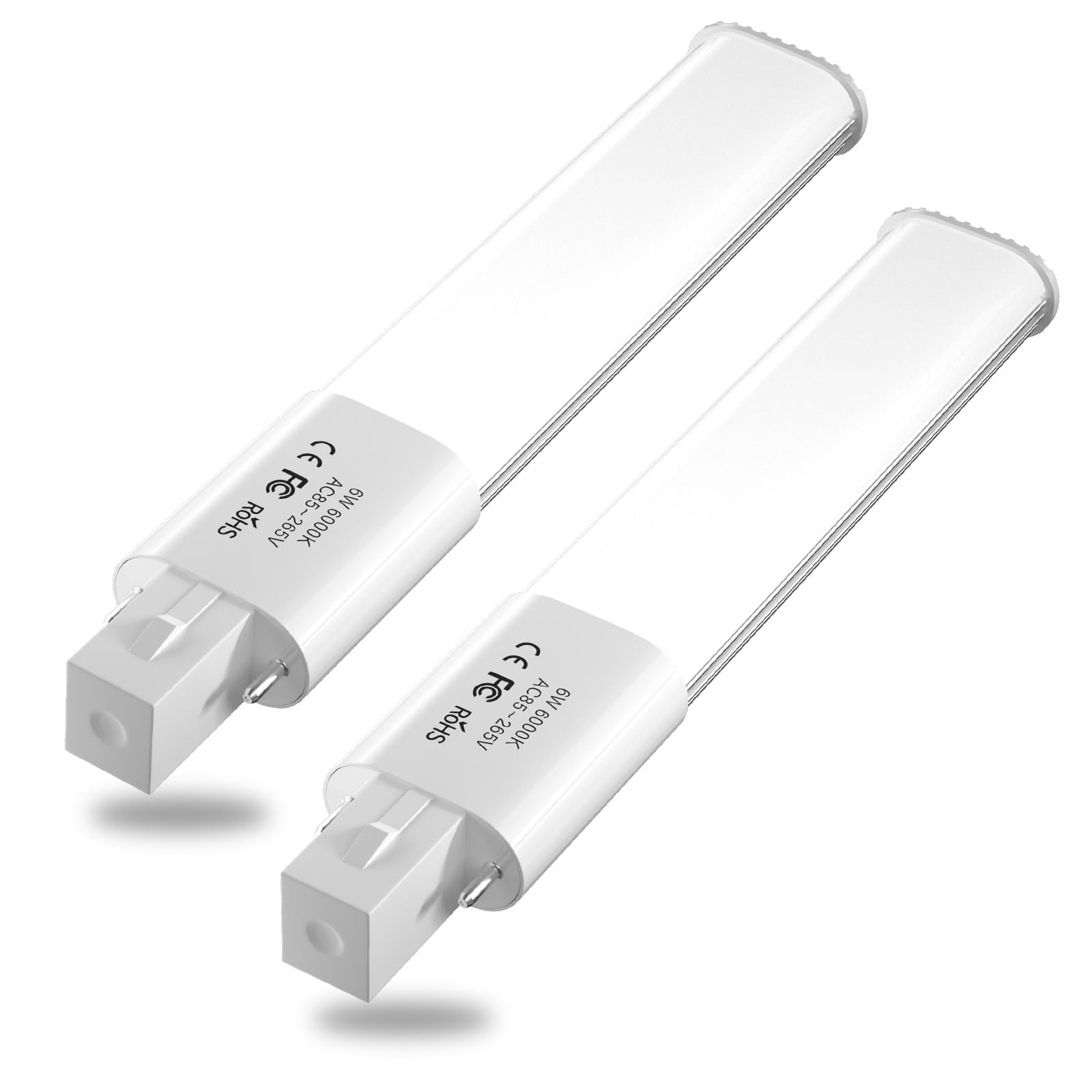 2 Pack 6W LED PL Retrofit Lamp G23 2 Pin Base Daylight 6000K CFL Replacement gallery