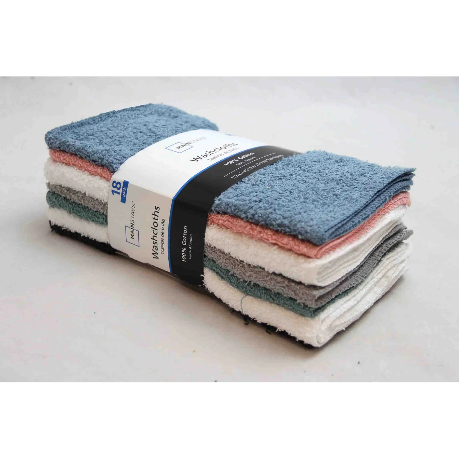 Mainstays 18-Pack Washcloth Bundle, Pastel gallery