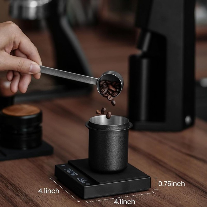 Digital Coffee Scale Timer Rechargeable 0.1g Accurate 2KG Espresso Pour Over gallery
