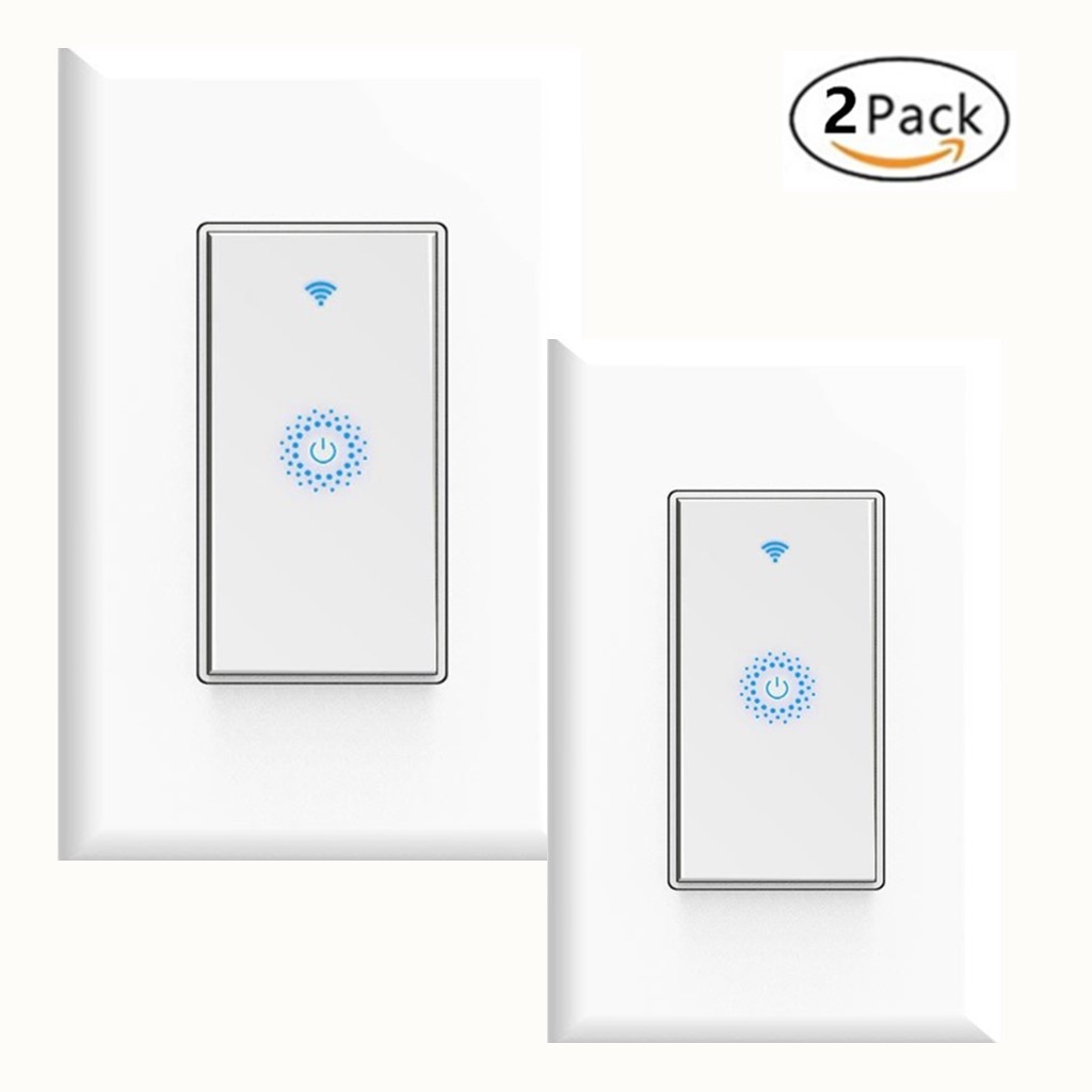 Smart Wifi Light Switch 2-Pack Works with Alexa Google Home Android IOS IFTTT gallery