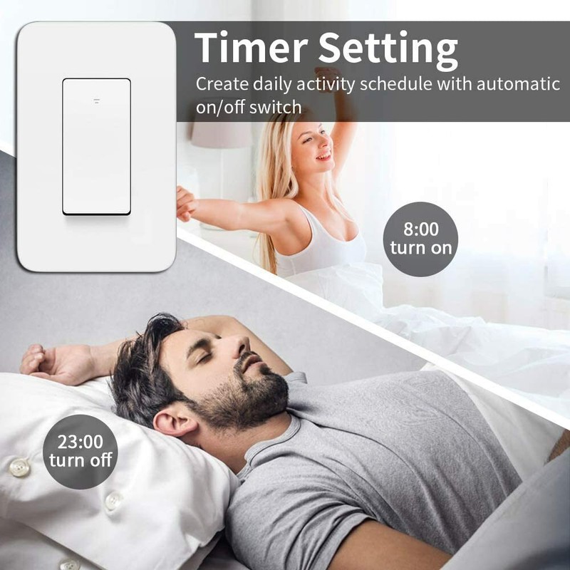 3 Way Smart Light Switch, work with Alexa IFTTT Remote Control, No Hub Required gallery