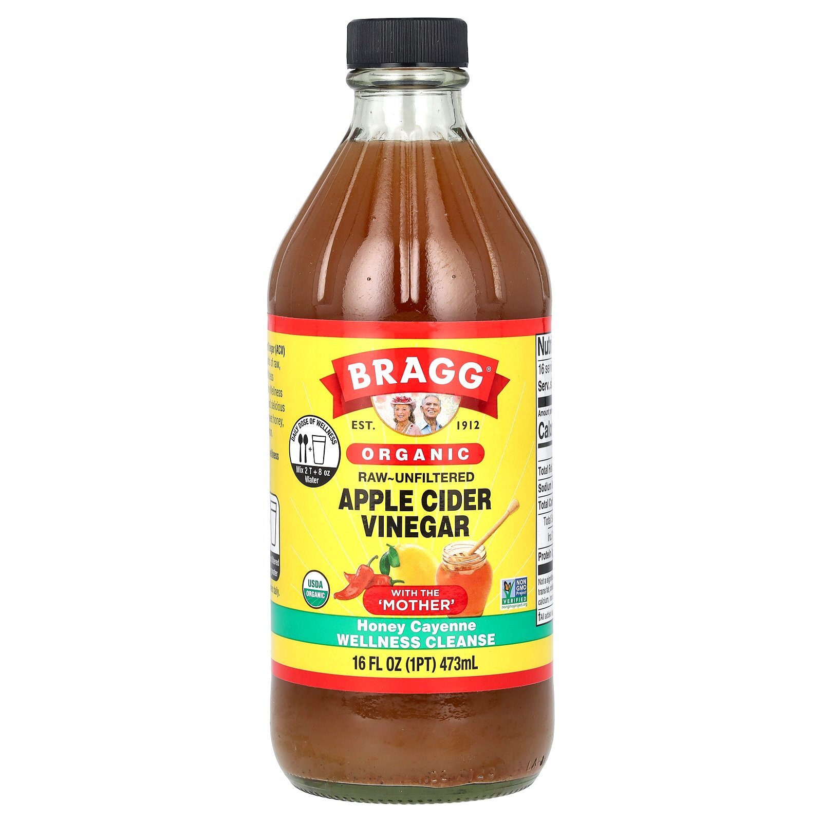 Organic Apple Cider Vinegar With The 'Mother', Honey Cayenne, 16 fl oz (473 ml) gallery