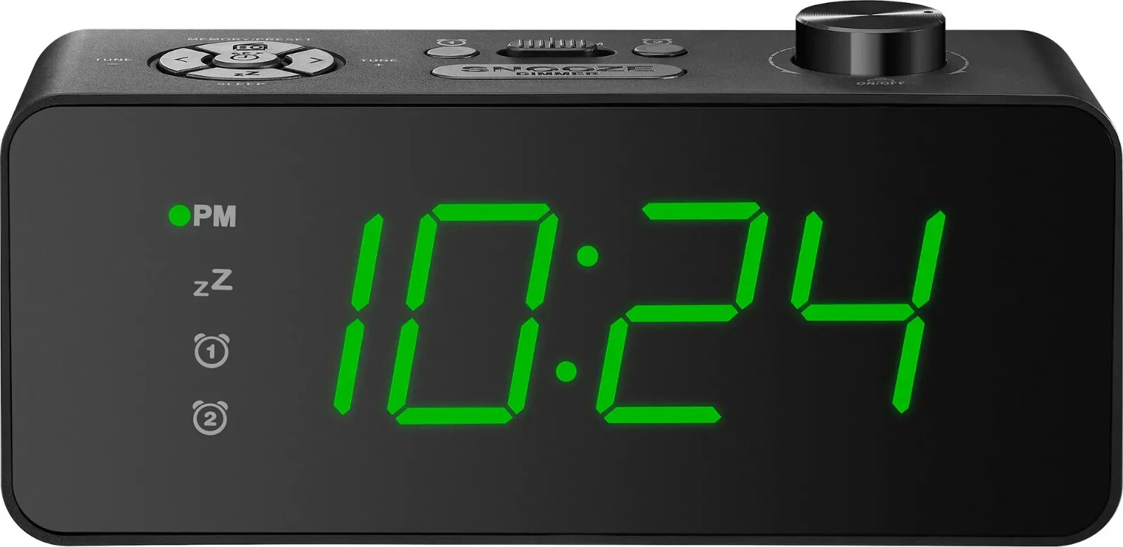 Insignia Digital AM/FM Dual Alarm Clock with 4-Level Dimmer - Black (NS-ALCL24) gallery