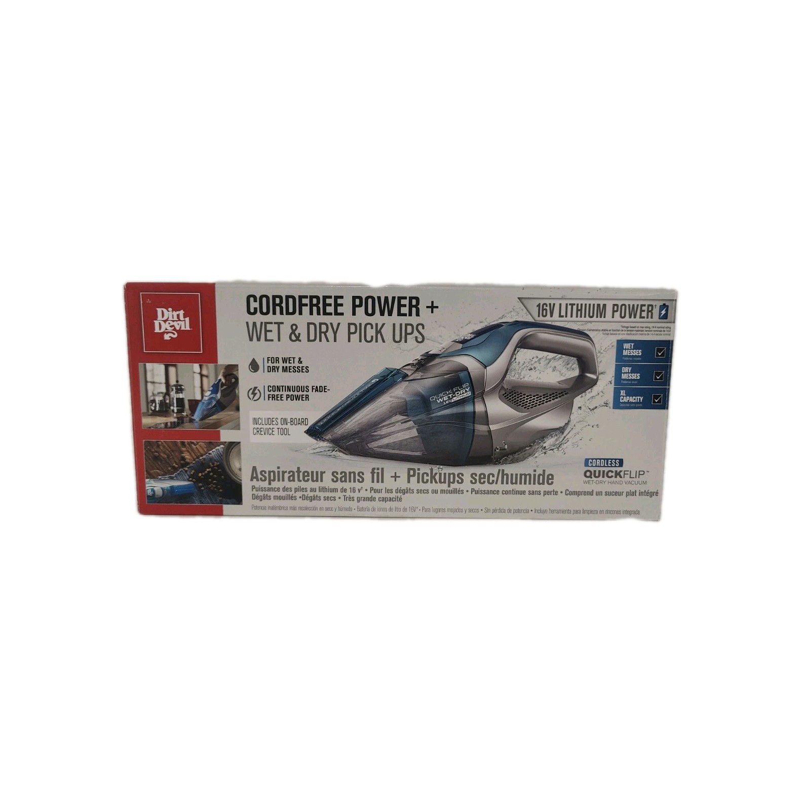 Dirt Devil QuickFlip Wet Dry Cordless Vacuum Cleaner - Blue - BD30225V New !!! gallery