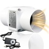 2In Inline Duct Fan 22CFM 6W Brushless 11-Speed 38dB Exhaust Ventilation White gallery