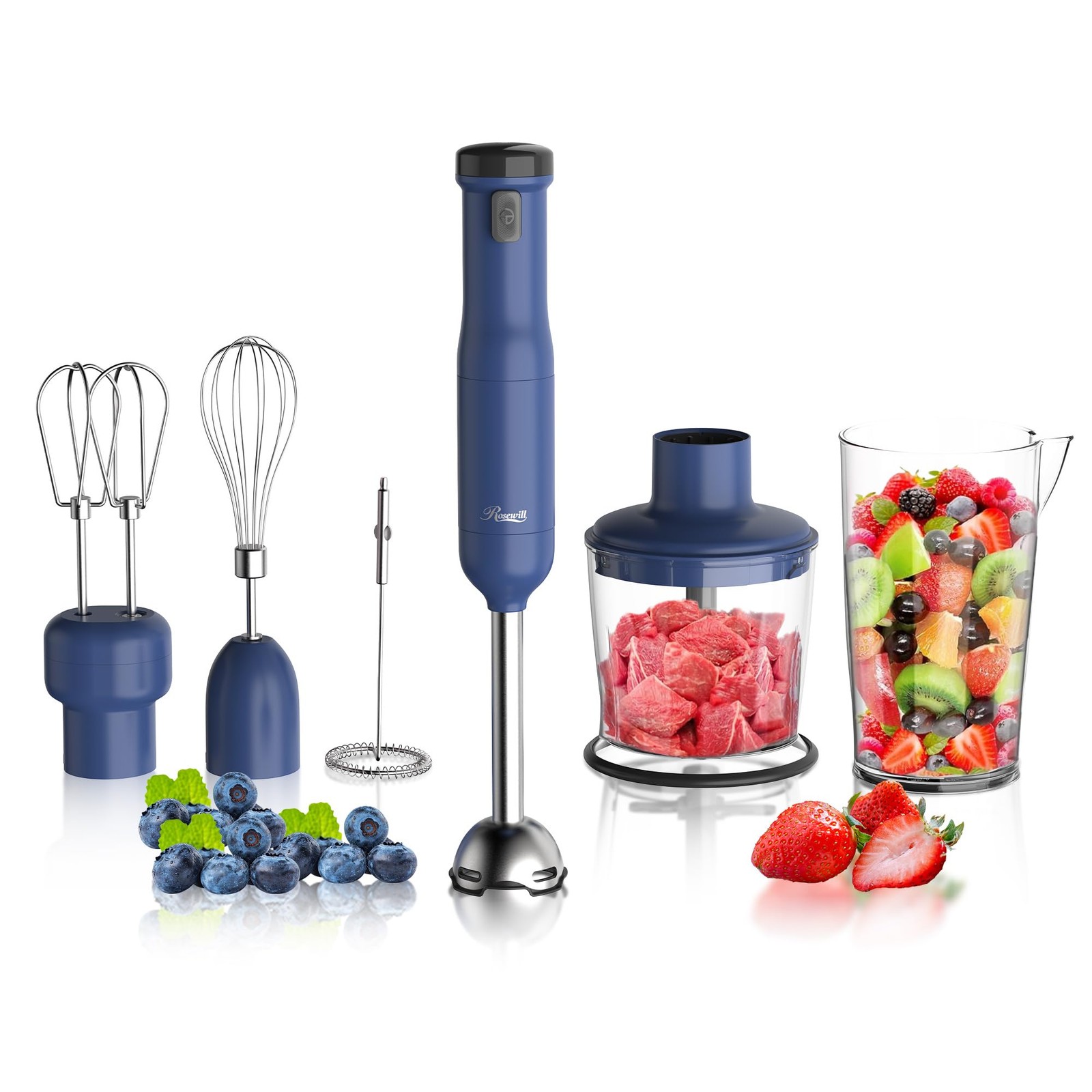 6-in-1 Multi-Speed Cordless Rechargeable Immersion Hand Blender, Heavy Duty M gallery