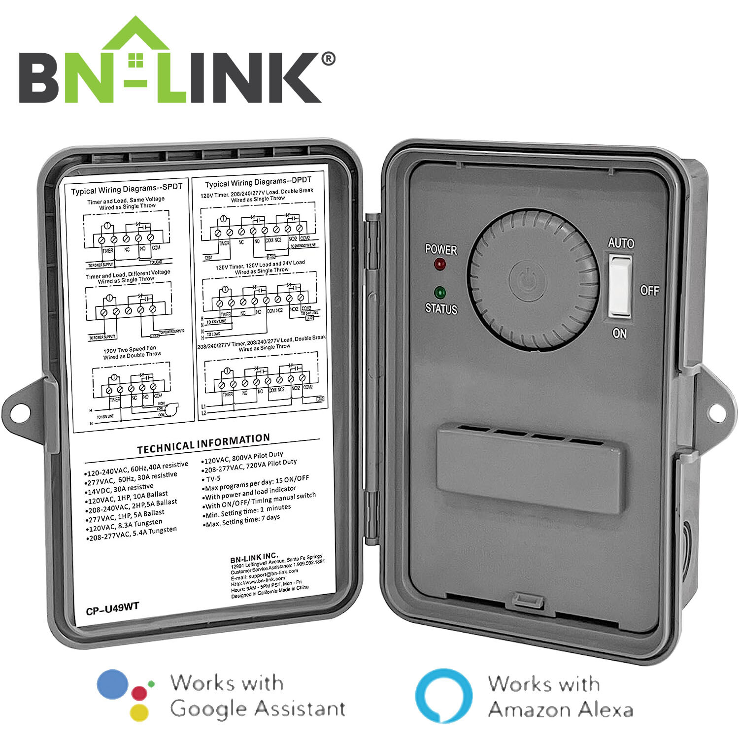 BN-LINK Smart WiFi Pool Pump Timer Outdoor Heavy Duty 24Hr Programmable For Pool gallery