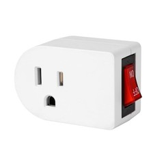 Single Outlet Wall Tap Adapter with On/Off Switch and Surge Protection