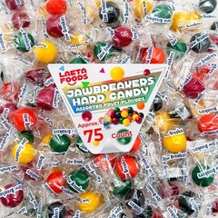 Jawbreakers Mini Hard Candy Fruit Flavored Assortment, Individually Wrapped (…