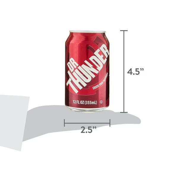 Great Value Dr Thunder Soda – 12 fl oz Cans, 24 Pack, Refreshing Soft Drink gallery