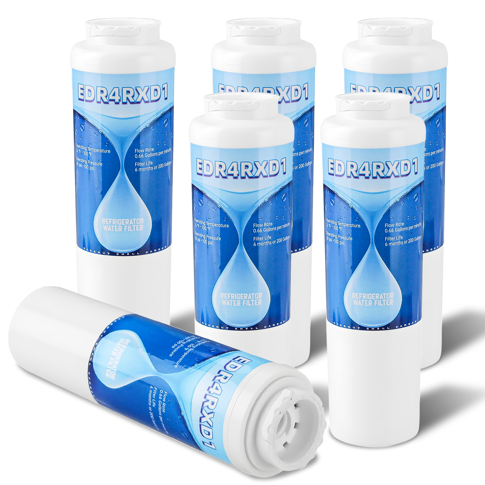 6 Pack Replacement for Maytag UKF8001 UKF9001 4396395 Refrigerator Water Filter gallery