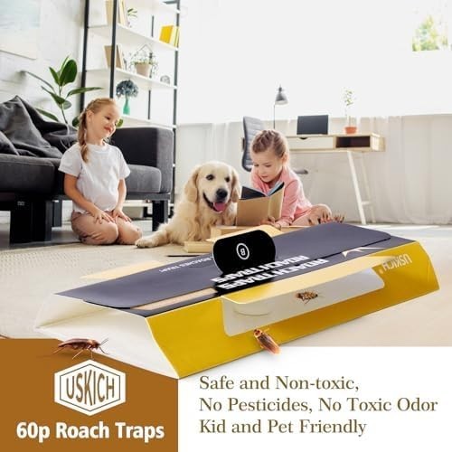 20 Pack Roach Traps – Indoor Glue Traps, Child & Pet Safe, Long-Lasting Bait New gallery