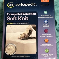 Sertapedic Complete Protection Soft Knit Twin Zippered Mattress Encasement New