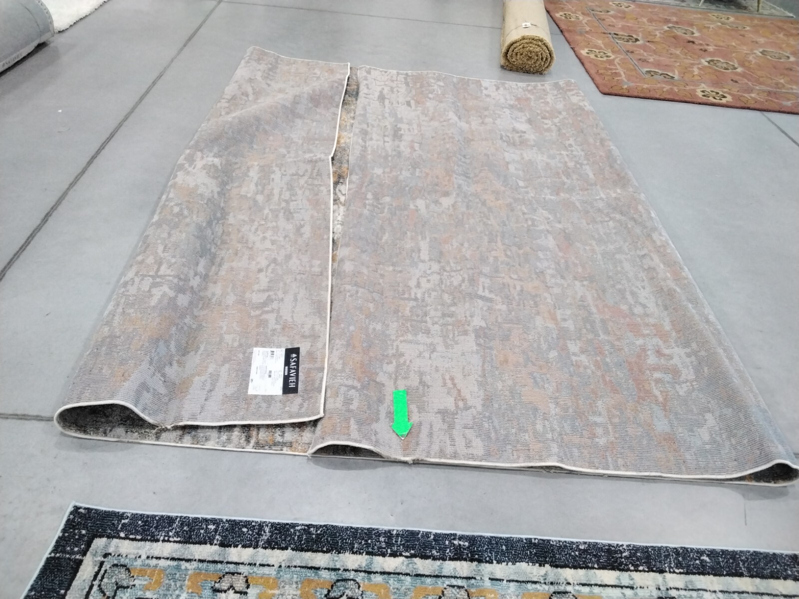 GREY / ORANGE 10' X 14' Damaged Binding Rug, Reduced Price 1172730864 MAD460F-10 gallery