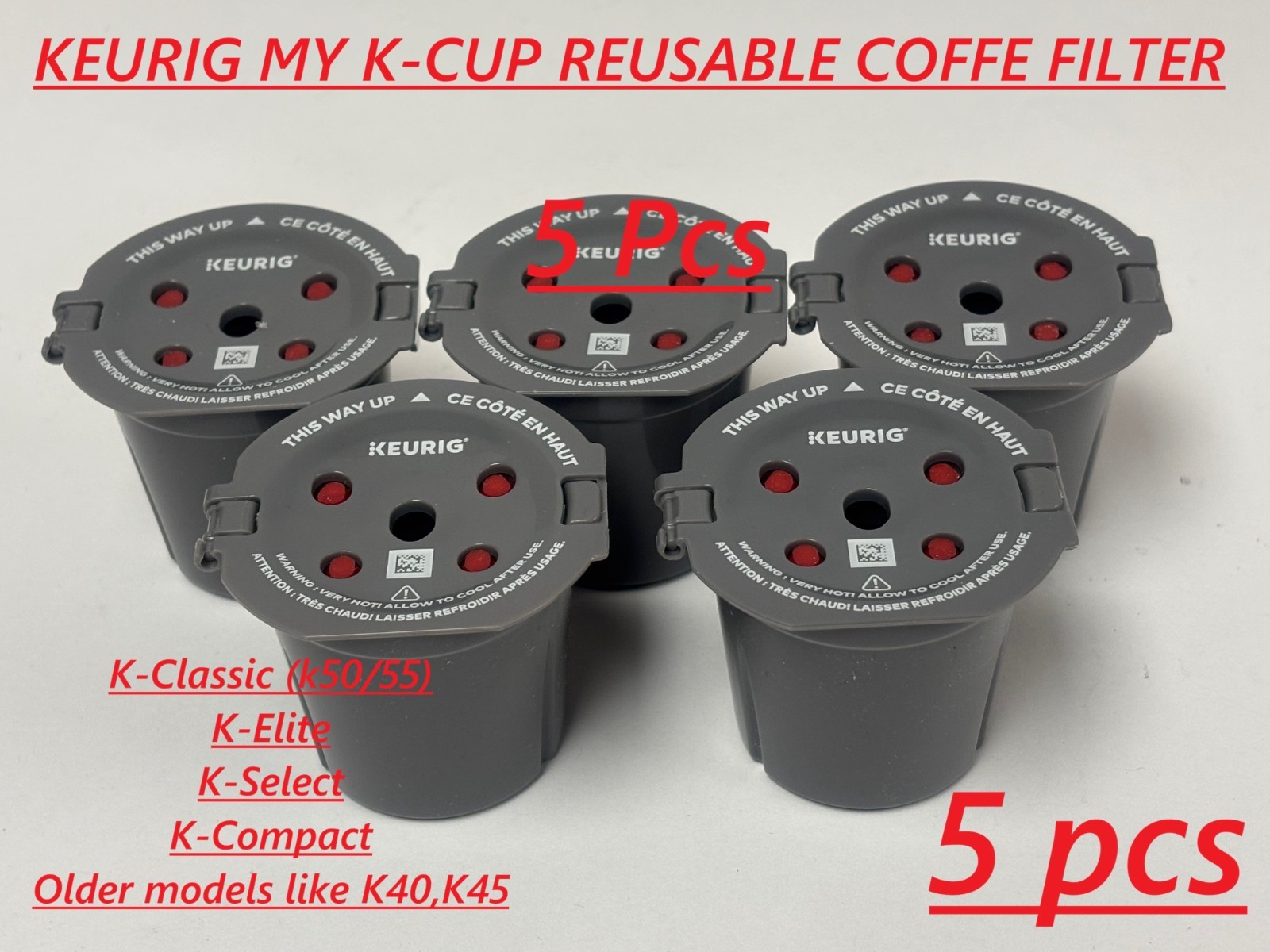5 PCS KEURIG -Extra My K-Cup Universal Reusable Filter NEW. gallery