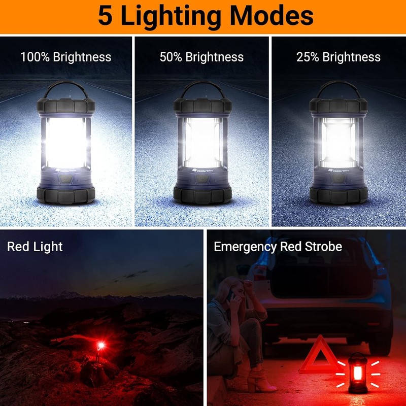 Camping Lantern, 3200LM LED Lanterns for Power Outages, 4600mAh Phone Charger & gallery