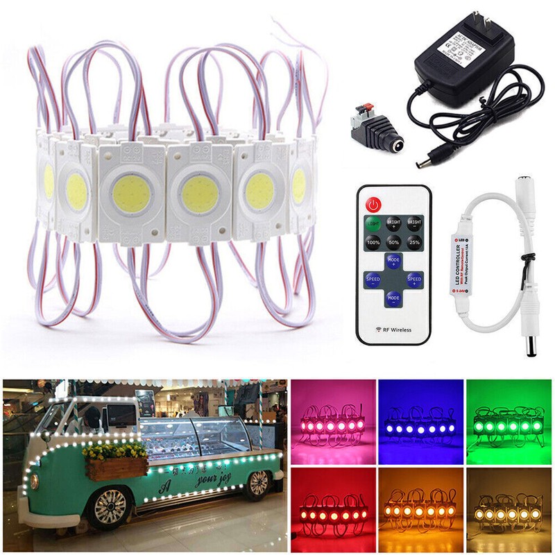 20PC~200PCS COB Module 1 LED Light IP65 Waterproof Super Bright Sign Lamp DC 12V gallery