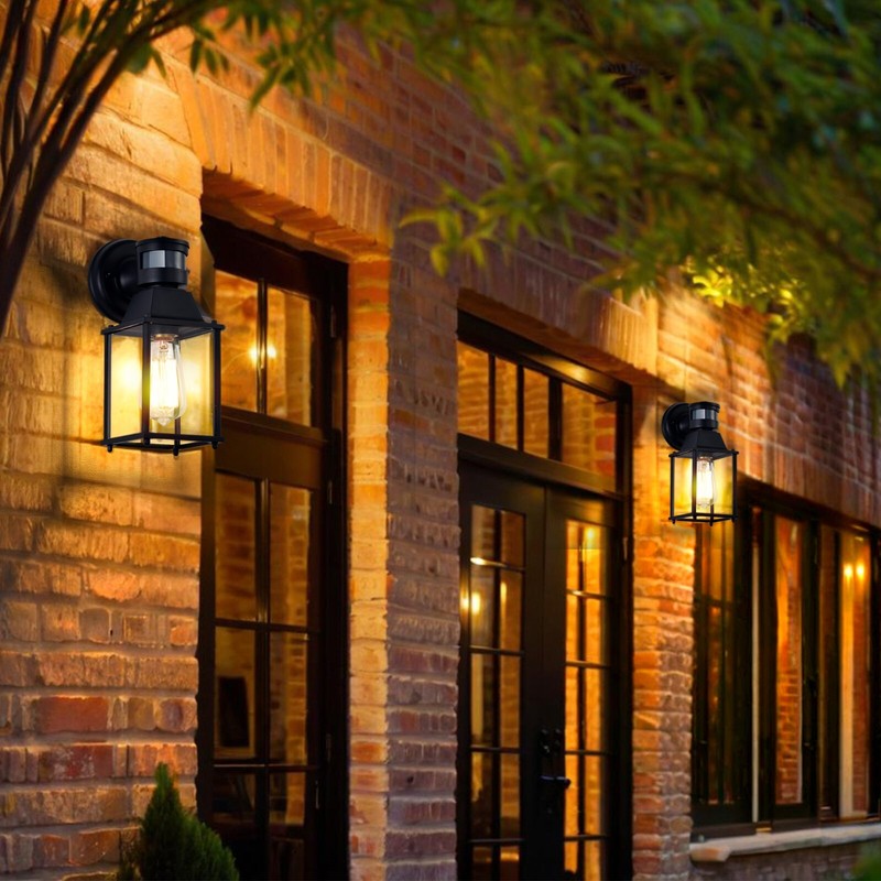 outdoor light fixture motion sensor wall lights 2pack outdoor porch light black gallery