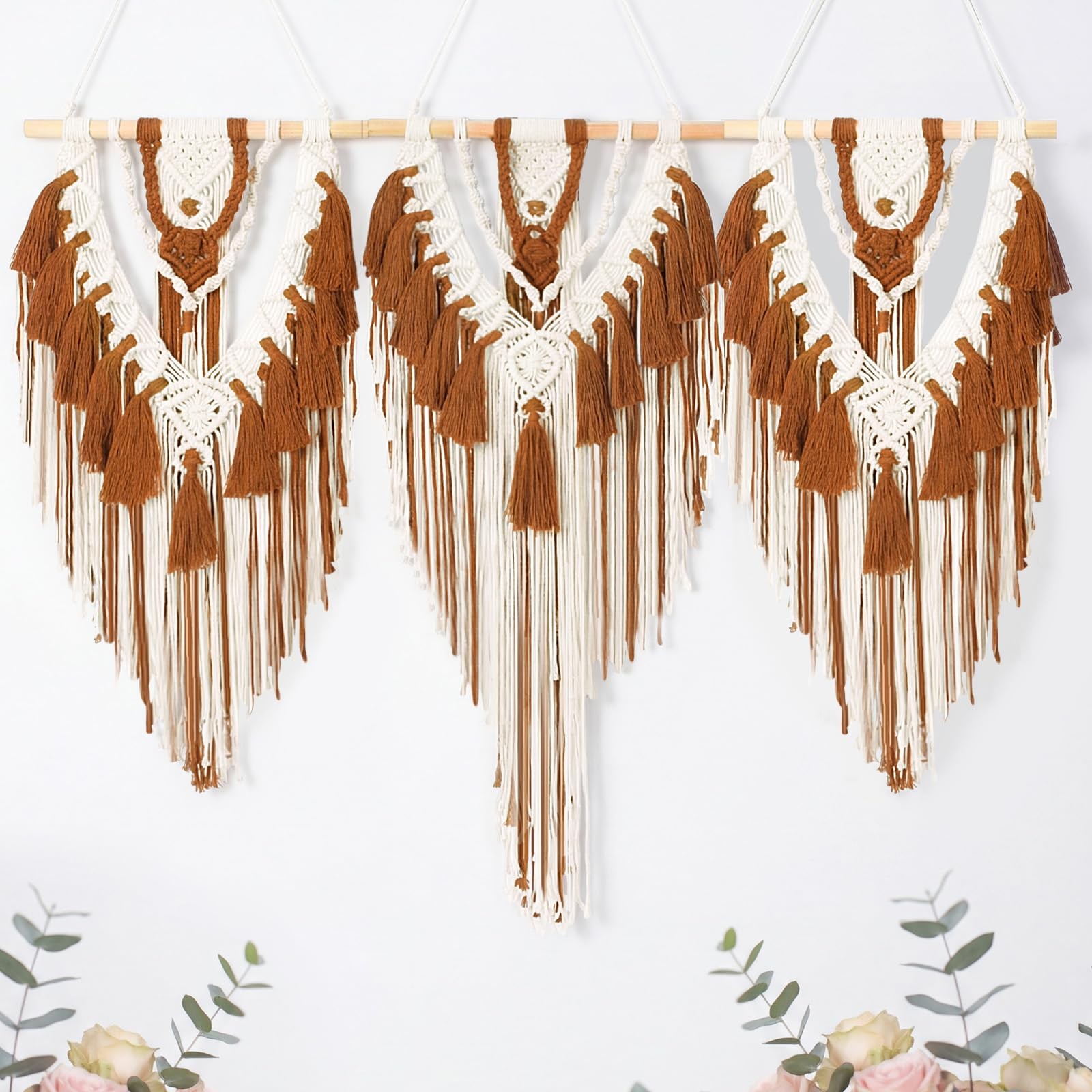 Large Boho Macrame Wall Hanging Wall Decor Bohemian Woven Handmade Tapestry w... gallery