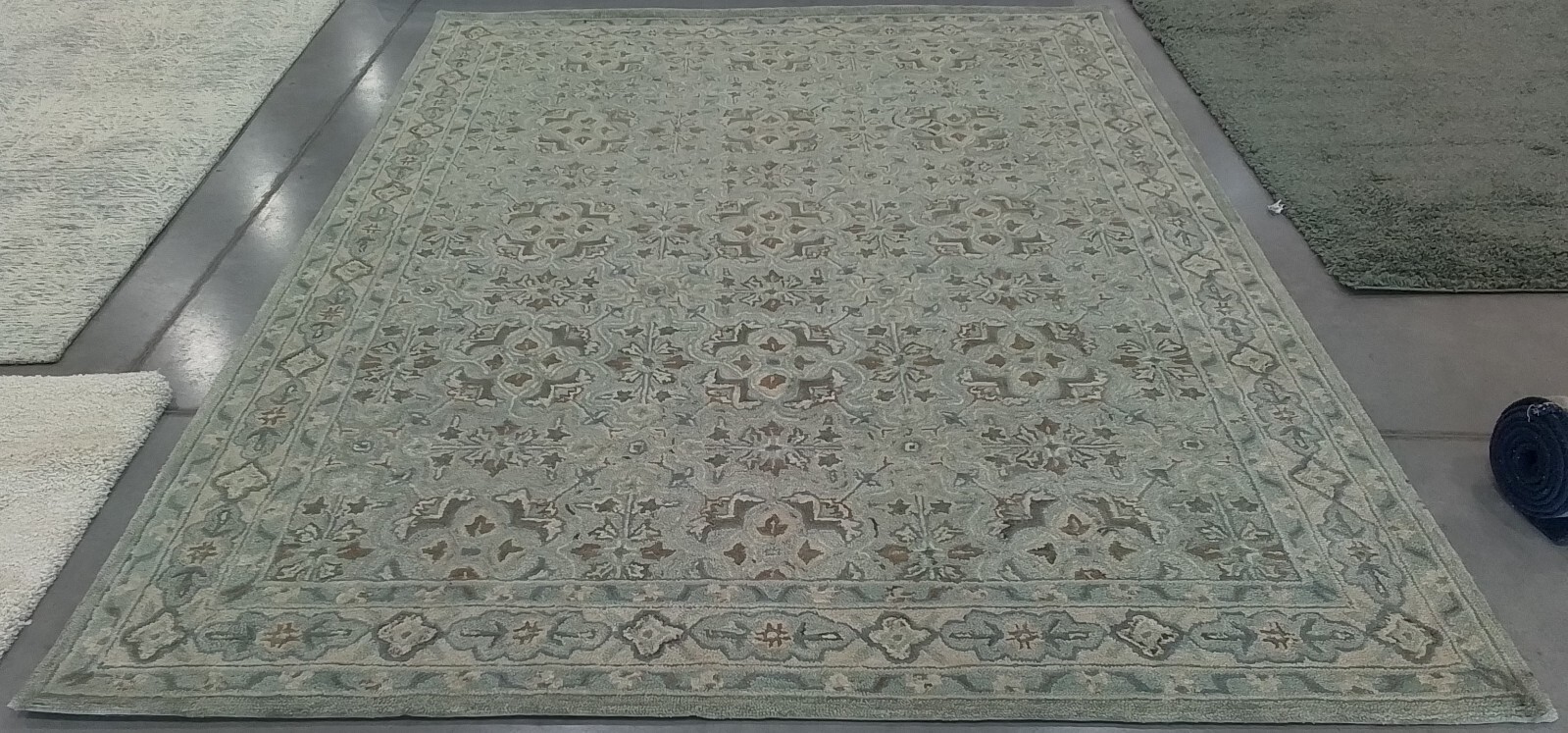 GREEN / IVORY 8'-0" x 10'-0" Back Stain Rug, Reduced Price 1172776069 HG227X-8 gallery