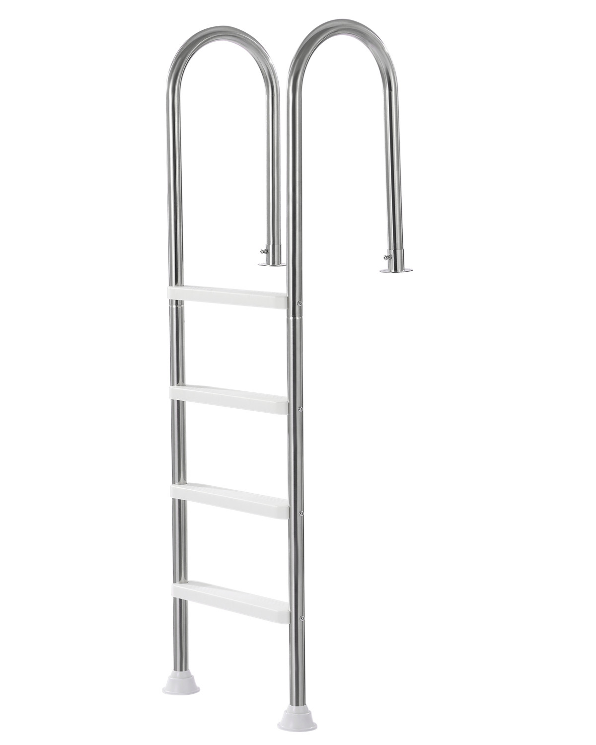 Stainless Steel Pool Ladder 4-Step 2 Handrail Loads 265 lb for 54 In Decked Pool gallery