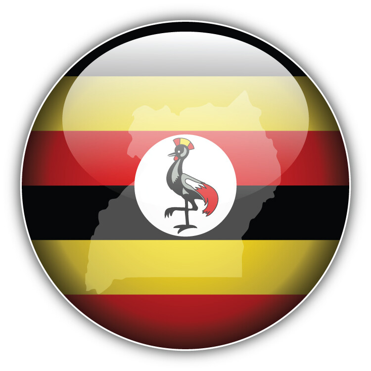 Uganda Glossy Flag Map Label Car Bumper Sticker Decal gallery