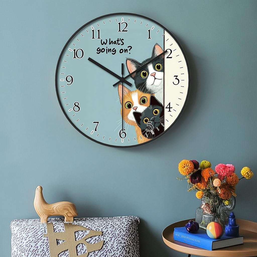 Decorative Round Wall Clock, Quiet Wall Clock, gallery