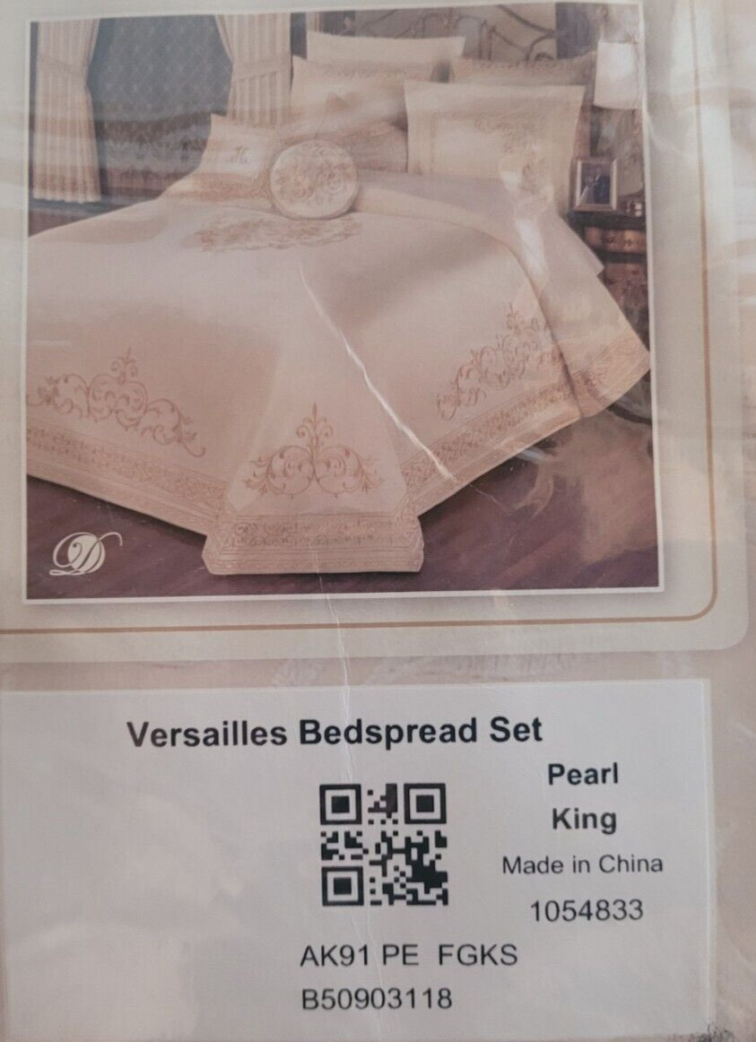Touch Of Class Versailles Pearl Embroidered Comforter & 2 Shams Set, King gallery