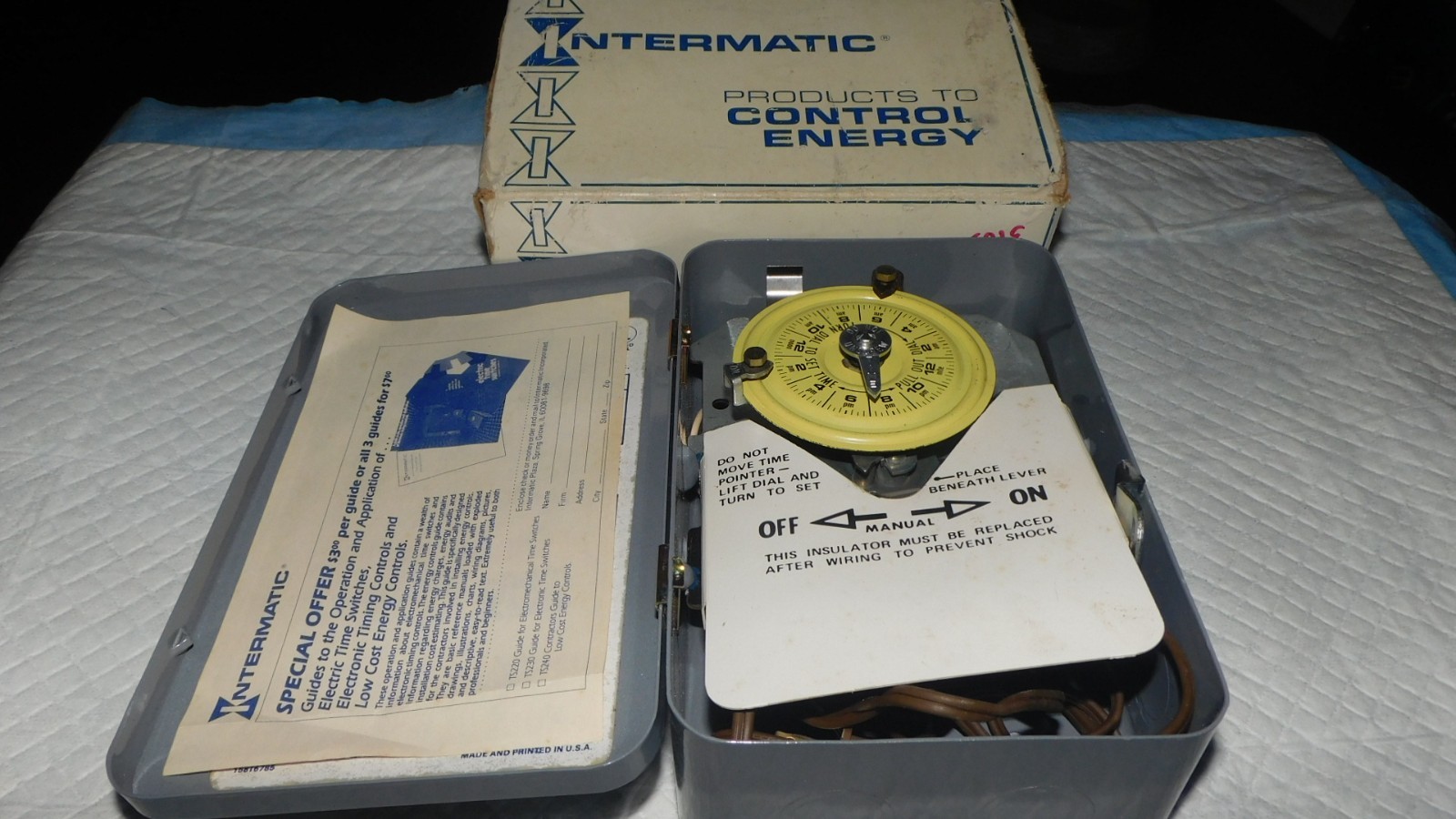 Intermatic T101 24 Hour Dial Time Switch 120V 40A Indoor Mechanical Timer Gray gallery