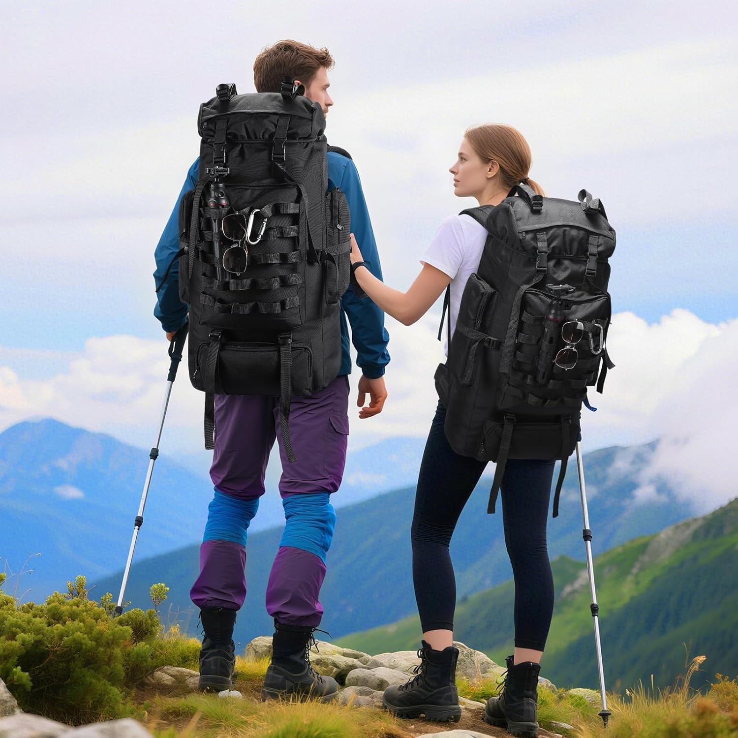 Versatile 70L Camping and Hiking Backpack with Molle System, Adjustable Straps 4