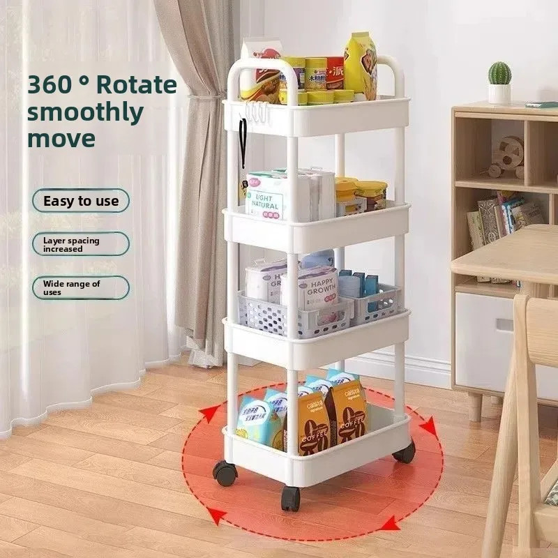 5-layer Kitchen Storage Shelf,mobile Trolley,floor Standing Multi-layer Storage gallery