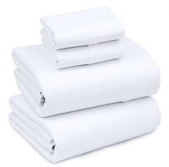 Full Size Sheets Set, Brushed Microfiber Sheets 4 Pieces (1 Fitted Sheet, 1 F…