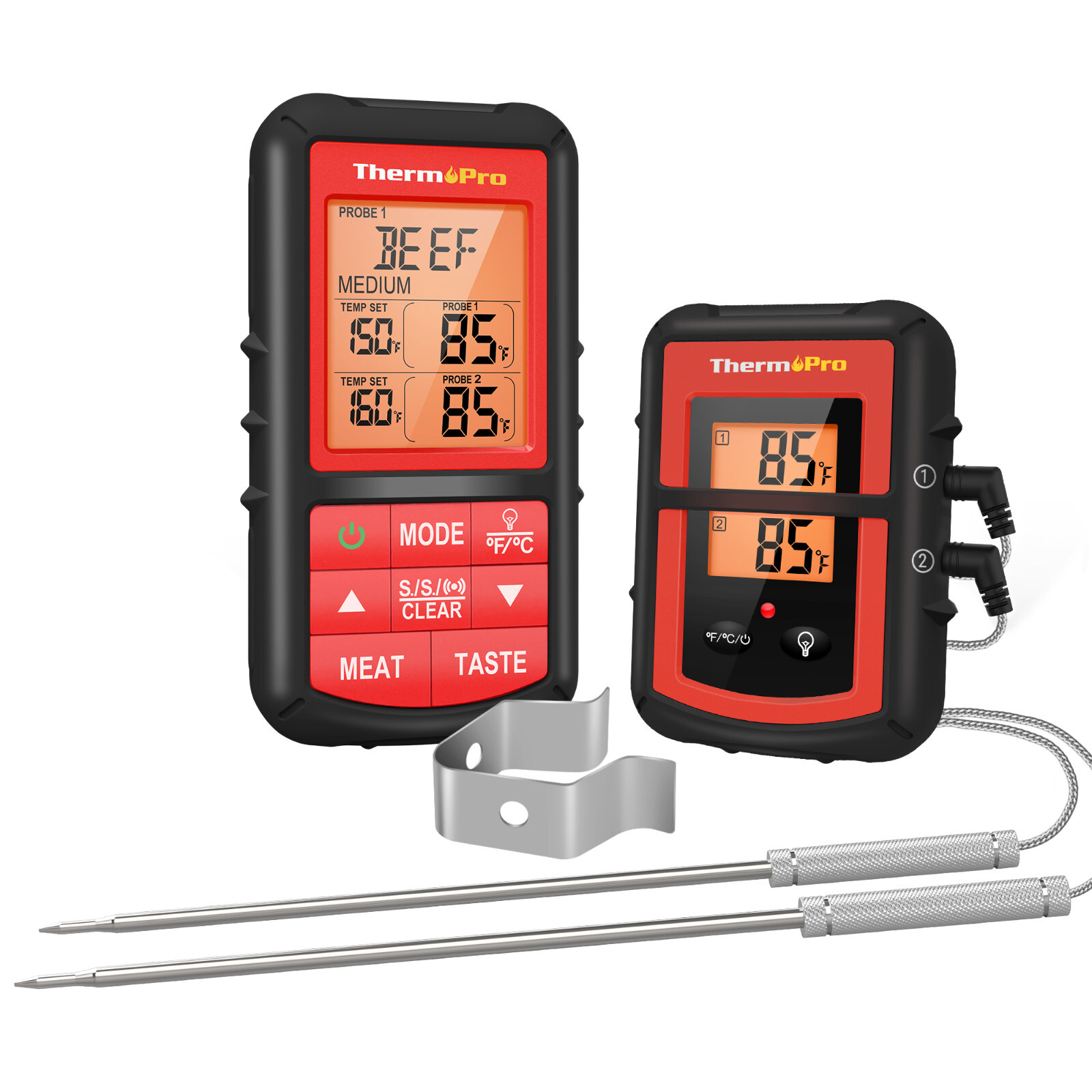ThermoPro TP20BW 500FT Wireless Remote Meat Thermometer Cooking with Dual Probes gallery