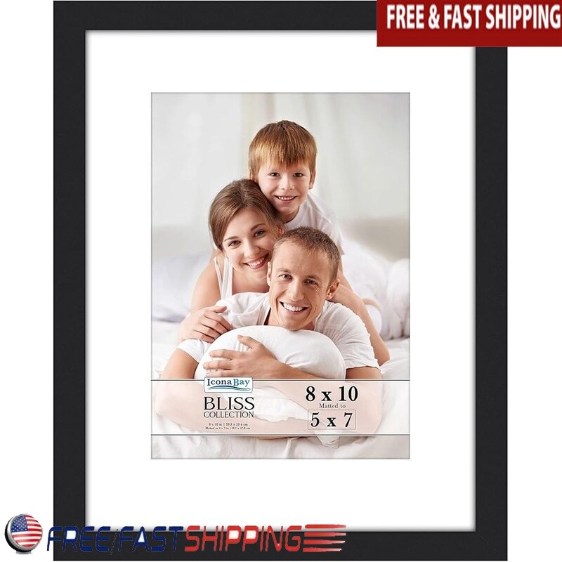 8x10 Picture Frame W/ Removable Mat 5x7 Photo Wall Mount Tabletop Display New gallery