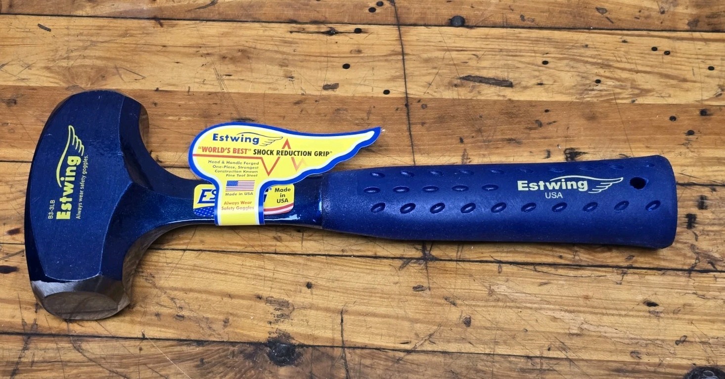 Estwing B3-3LB Straight Steel Handle Drilling Hammer Vinyl Grip 3 lbs. USA NEW gallery