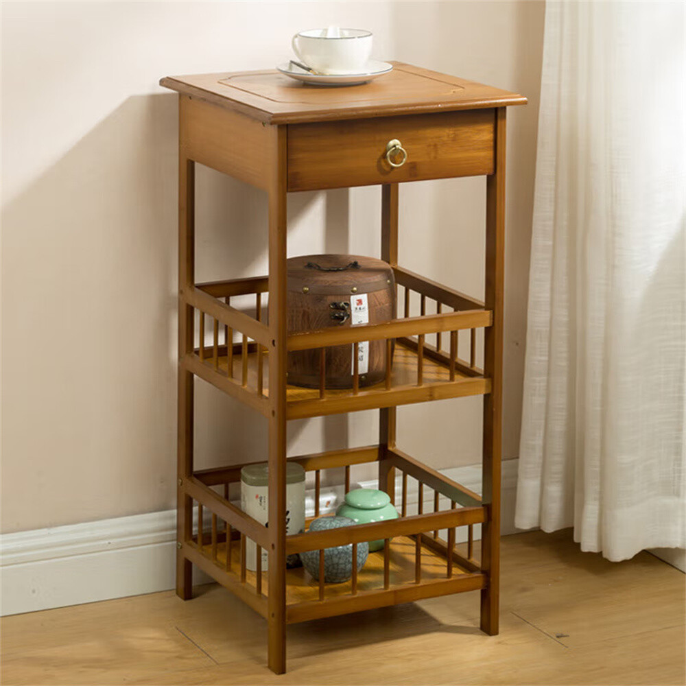 Telephone Table Plant Stand Bedside End Table Hall Lamp Wood Unit Side Drawer US
